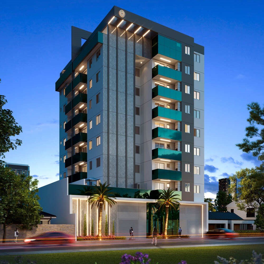 Fachada de um prédio de alto padrão